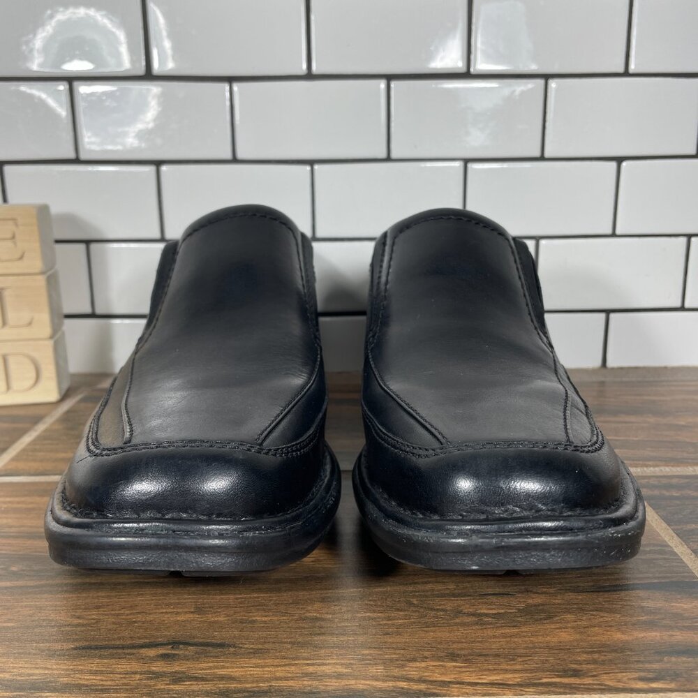 Clarks Kempton Free Shoes Mens Size 9 Wide Black Leather Casual Loafer - Picture 2 of 13